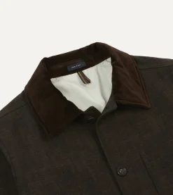 Drake’s Brown Wool-Cotton Three-Pocket Chore Jacket