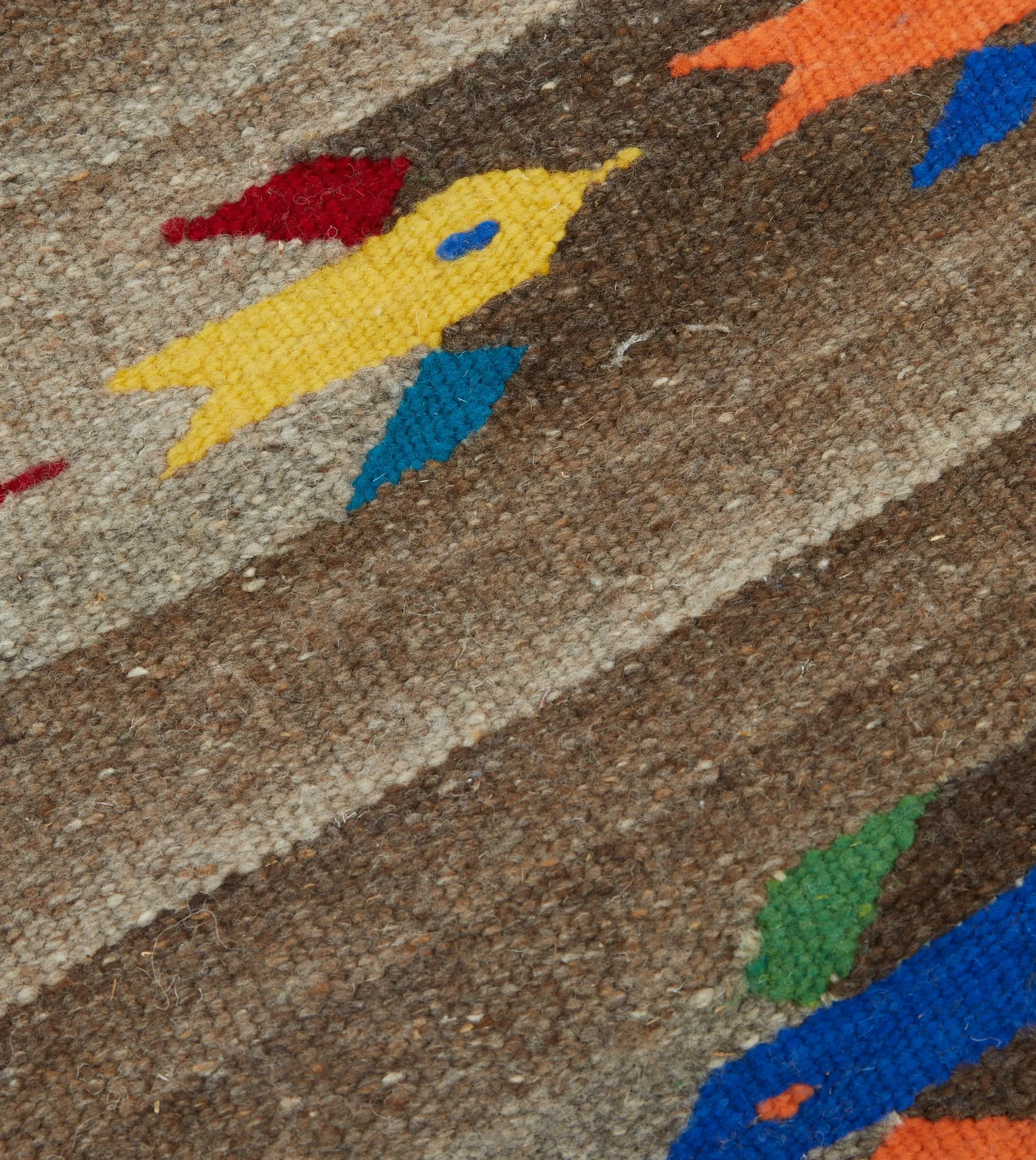 Drake’s Chamula Brown Wool Hummingbird Blanket Tote