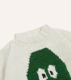 Drake’s Chamula For Drake's Ecru Avocado Merino Jumper