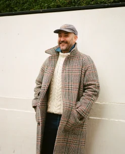 Drake’s Chamula For Drake's Ecru Cable Knit Merino Jumper