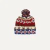 Drake’s Chamula For Drake's Ecru Fairisle Merino Knit Cap