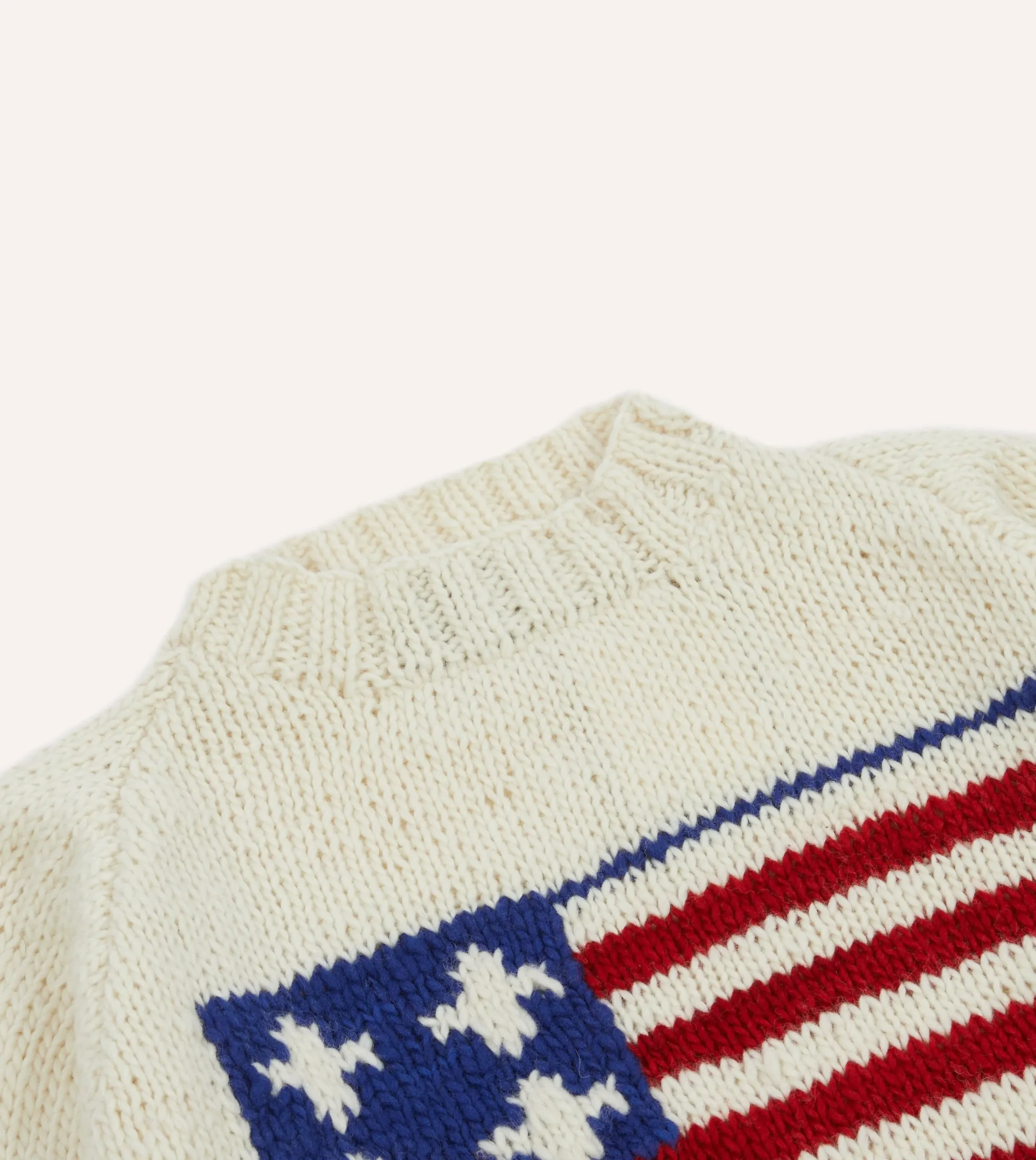 Drake’s Chamula For Drake's Ecru Flag Merino Jumper