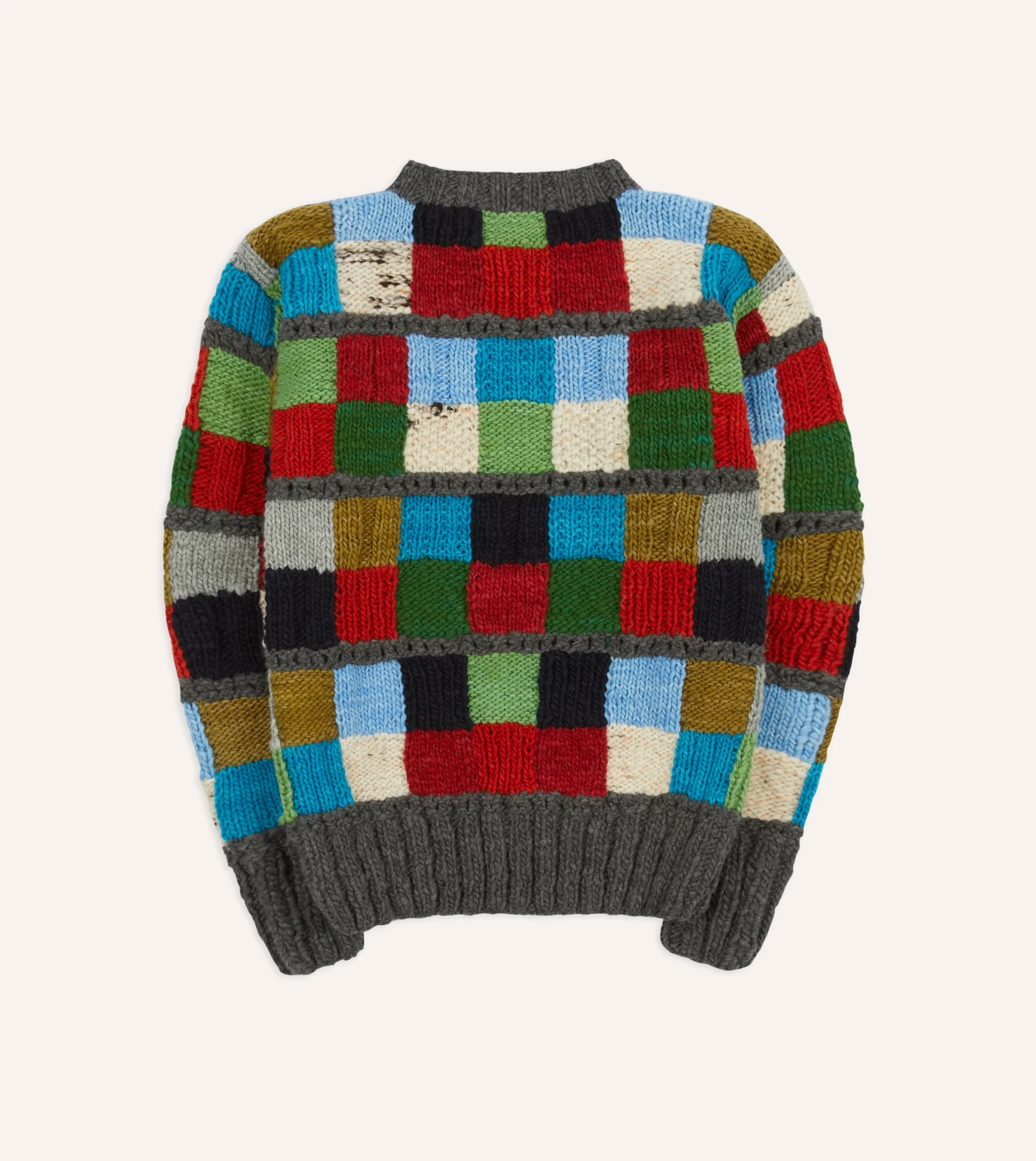Drake’s Chamula For Drake's Patchwork Merino Jumper
