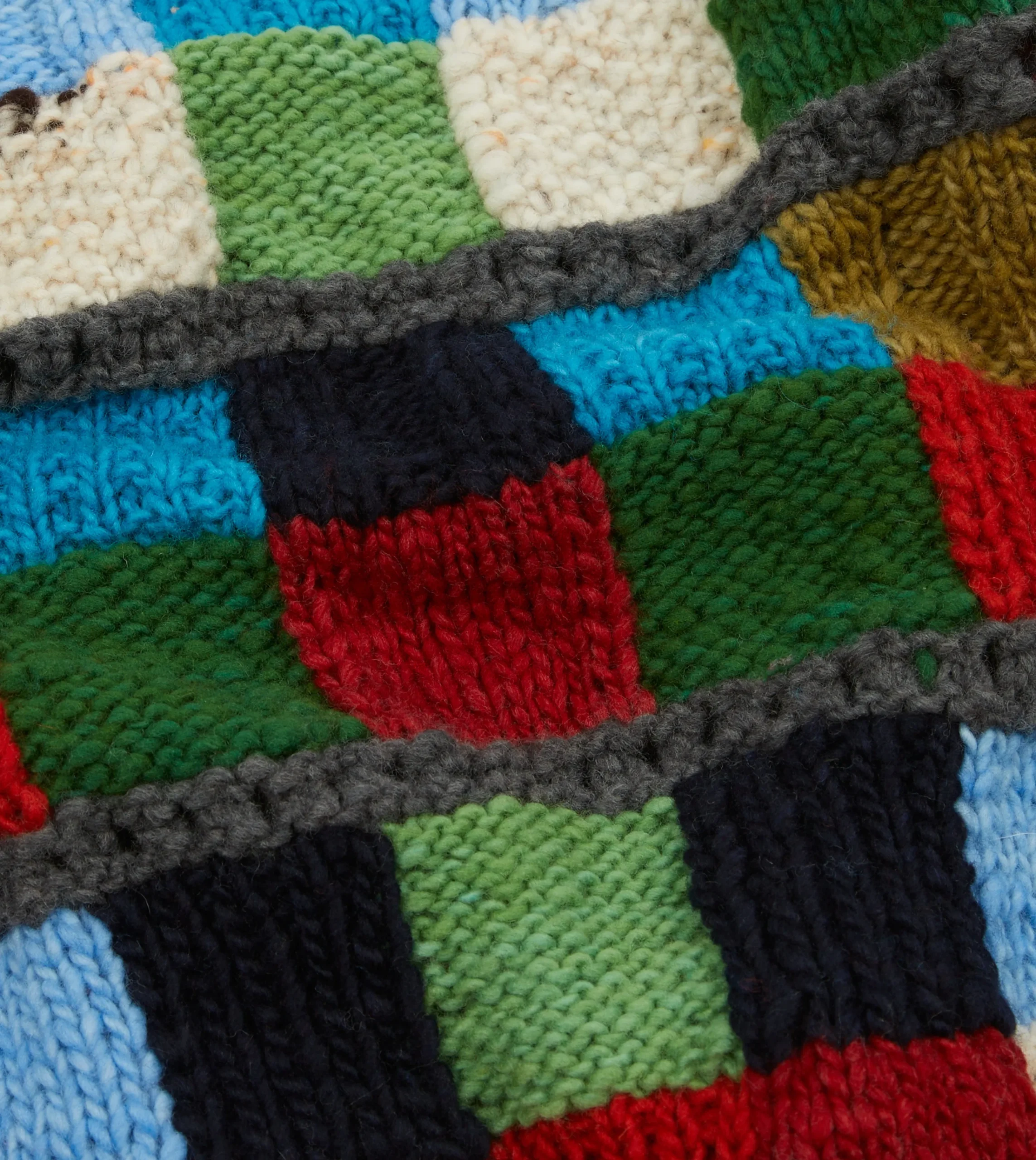 Drake’s Chamula For Drake's Patchwork Merino Jumper