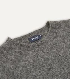 Drake’s Brushed Shetland Crew Neck Jumper
