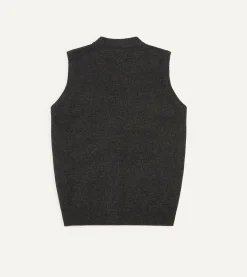 Drake’s Lambswool Sleeveless Cardigan