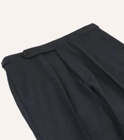 Drake’s Tropical Wool Single Pleat Trouser