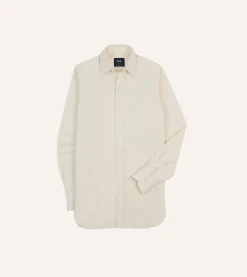 Drake’s Cotton Oxford Cloth Long Point Collar Shirt