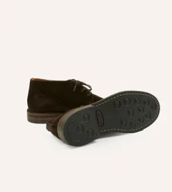 Drake’s Crosby Moc-Toe Chukka Boot Roughout Suede With Rubber Sole