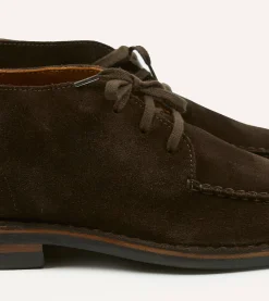 Drake’s Crosby Moc-Toe Chukka Boot Roughout Suede With Rubber Sole