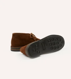 Drake’s Crosby Moc-Toe Chukka Boot Roughout Suede With Rubber Sole