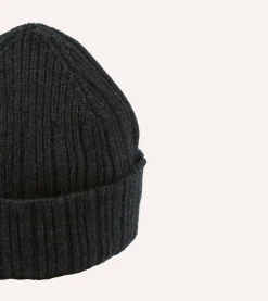 Drake’s Angora Lambswool Ribbed Knit Cap