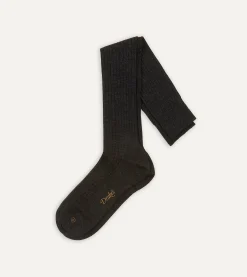 Drake’s Wool Over-The-Calf Sock