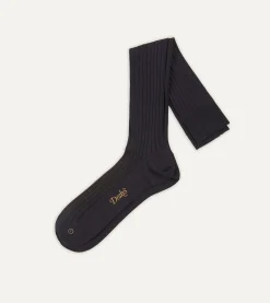 Drake’s Cotton Over-the-Calf Socks