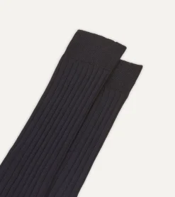 Drake’s Cotton Over-the-Calf Socks