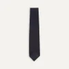 Drake’s Dark Navy Fine Woven Grenadine Silk Hand Rolled Tie