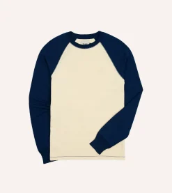 Drake’s Ecru And Raglan Sleeve Hiking T-Shirt