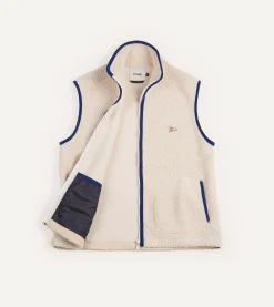 Drake’s Boucle Wool Zip Fleece Vest