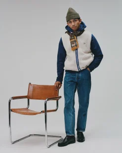 Drake’s Boucle Wool Zip Fleece Vest