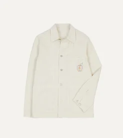 Drake’s Cotton-Linen Herringbone Fatigue Jacket