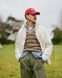 Drake’s Cotton-Linen Herringbone Fatigue Jacket