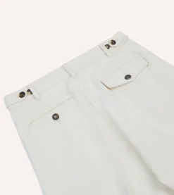 Drake’s Ecru Denim Games Trousers