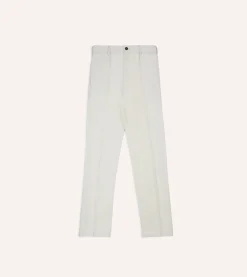 Drake’s Ecru Denim Games Trousers