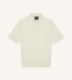 Drake’s Knitted Linen-Cotton Short-Sleeve Polo Shirt