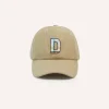 Drake’s Ecru Madras 'D' Appliqué Cotton Twill Baseball Cap