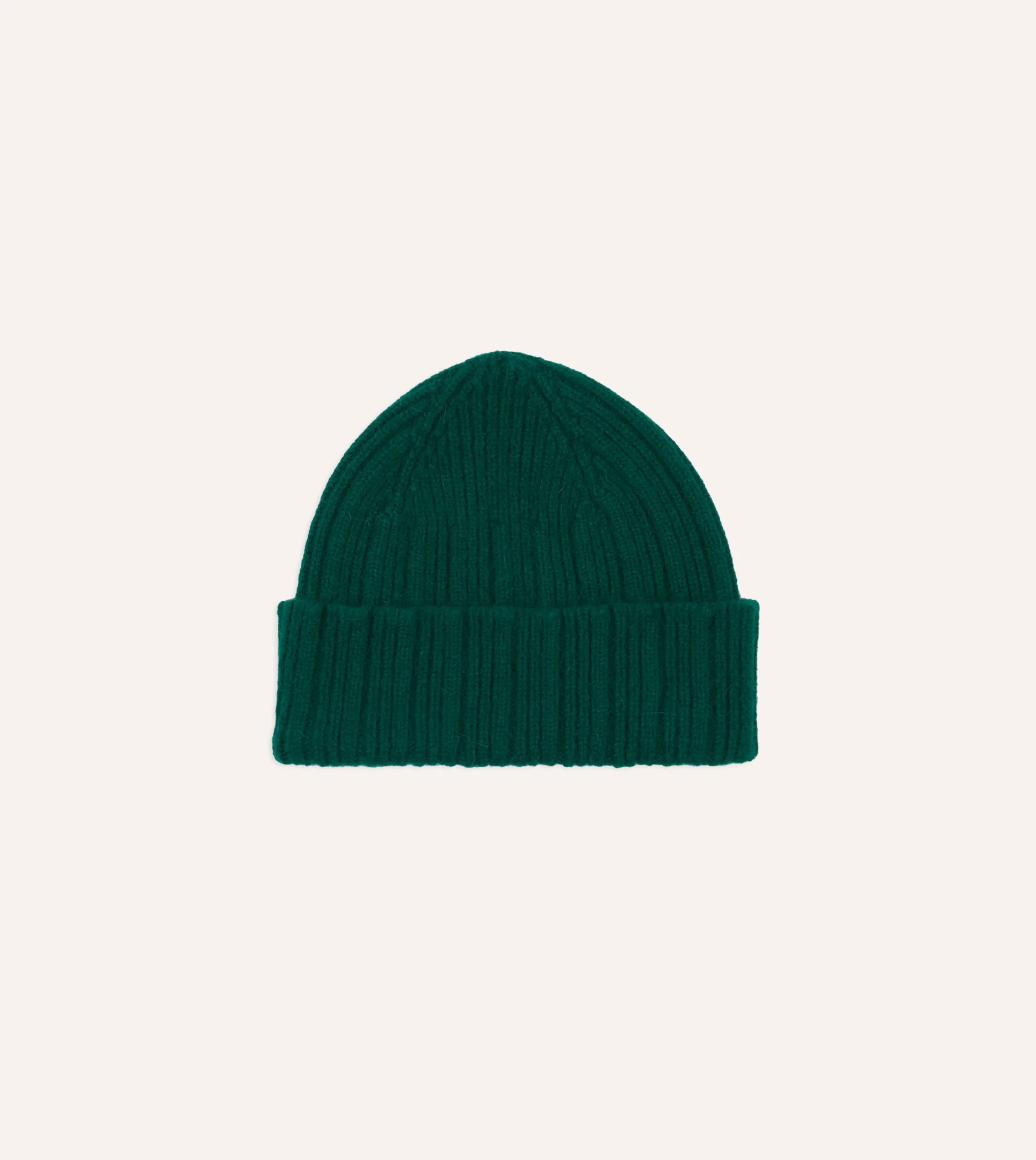 Drake’s Angora Lambswool Ribbed Knit Cap