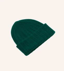 Drake’s Angora Lambswool Ribbed Knit Cap