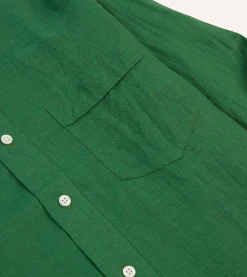 Drake’s Linen Spread Collar Shirt