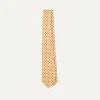 Drake’s Gold Circular Dot Silk Self Tipped Tie