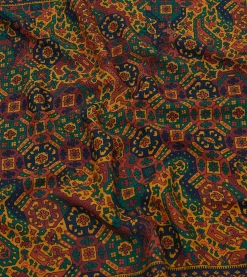 Drake’s Gold Tapestry Print Wool-Silk Bandana