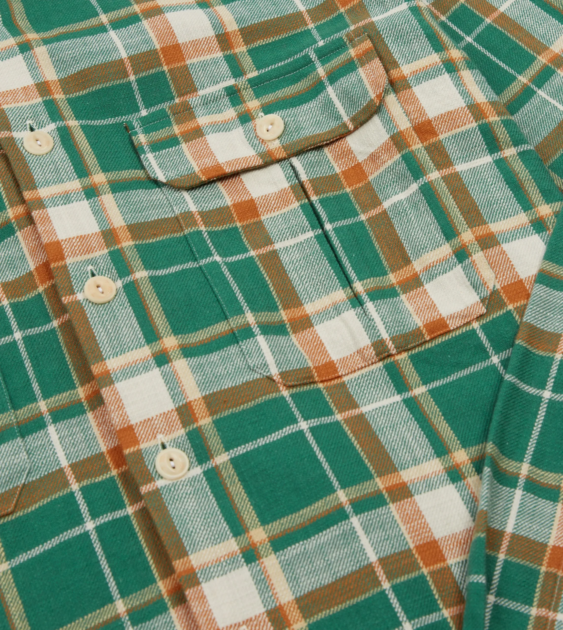 Drake’s And Yellow Check Slub Brushed Cotton Two-Pocket Work Shirt