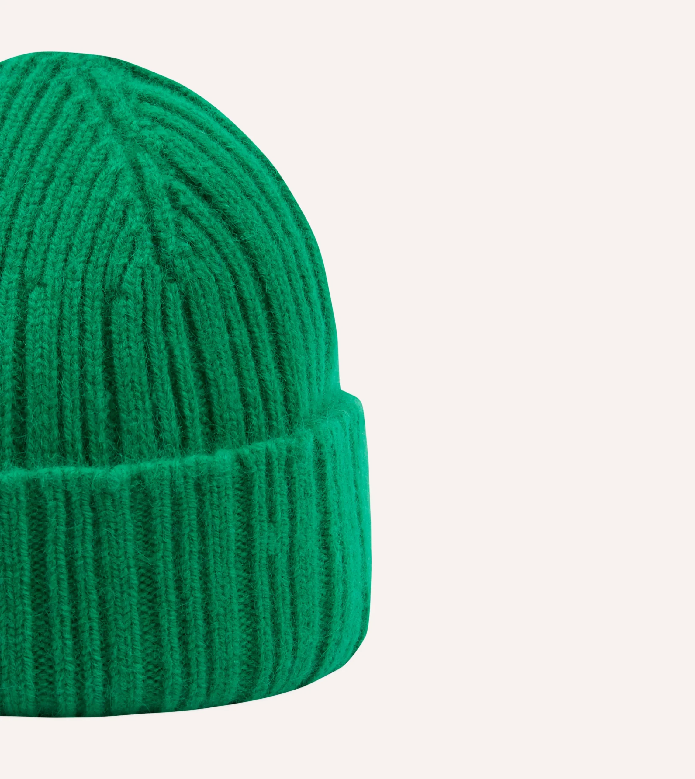 Drake’s Angora Lambswool Ribbed Knit Cap