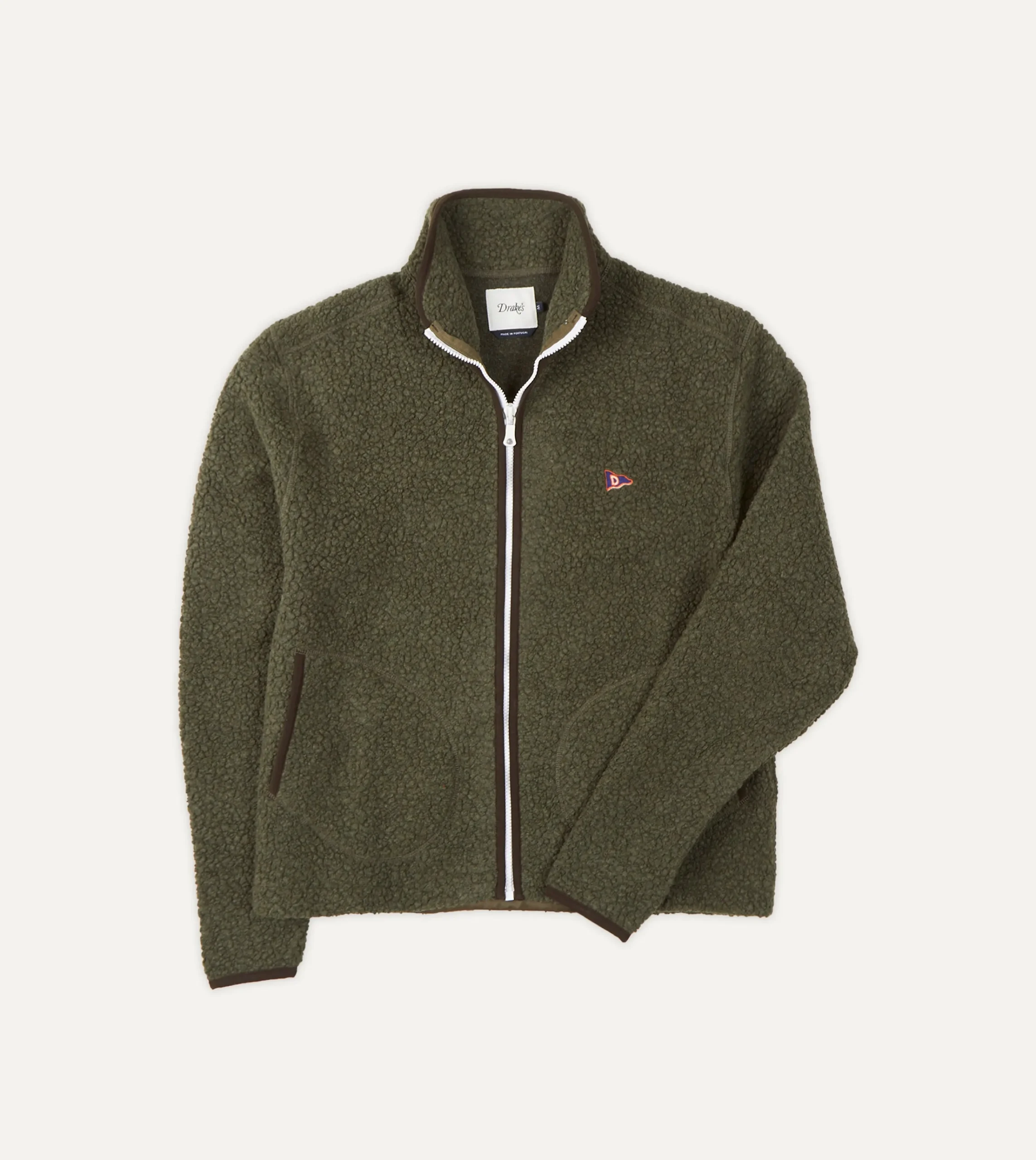 Drake’s Boucle Wool Zip Fleece Jacket