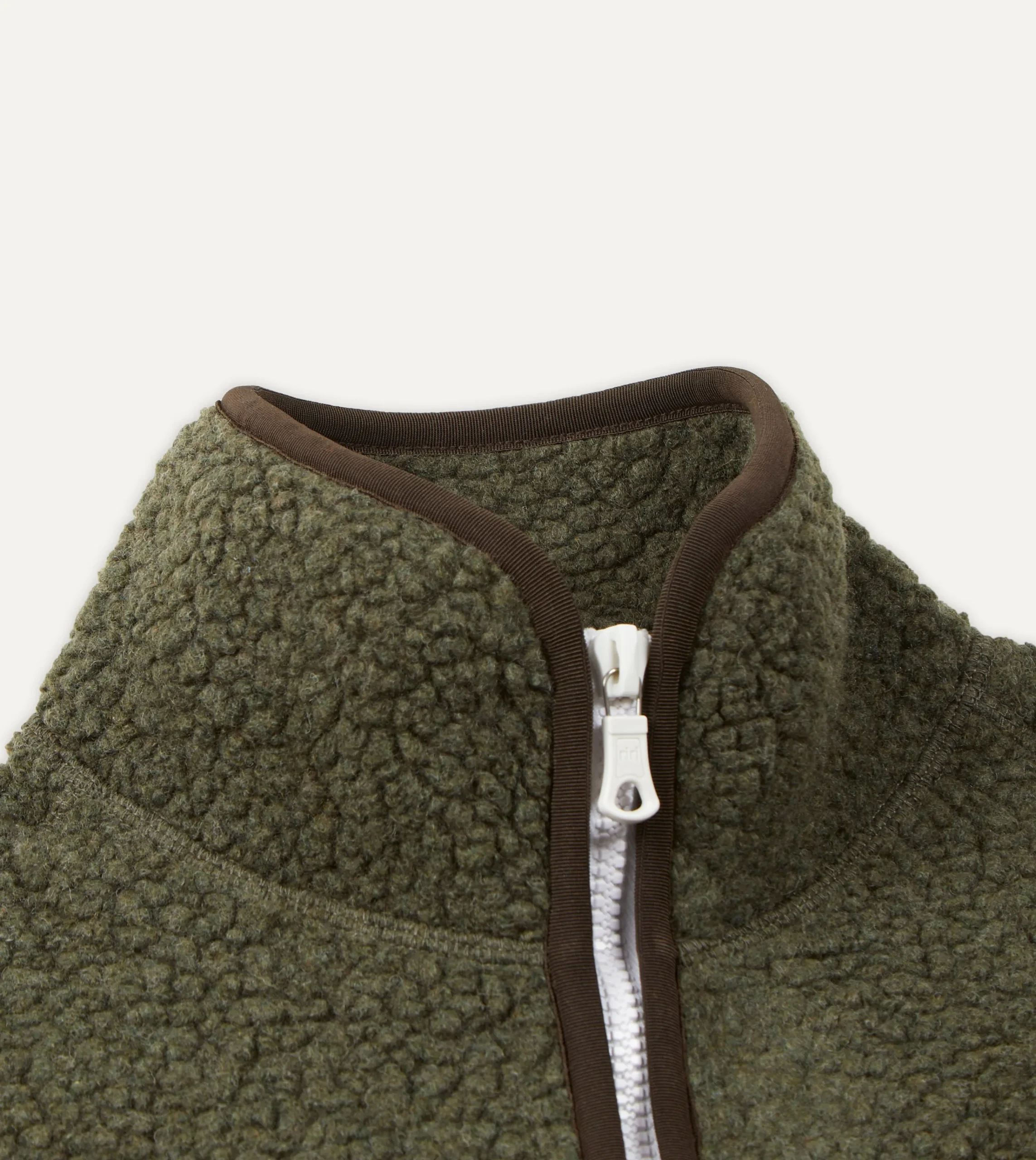 Drake’s Boucle Wool Zip Fleece Jacket