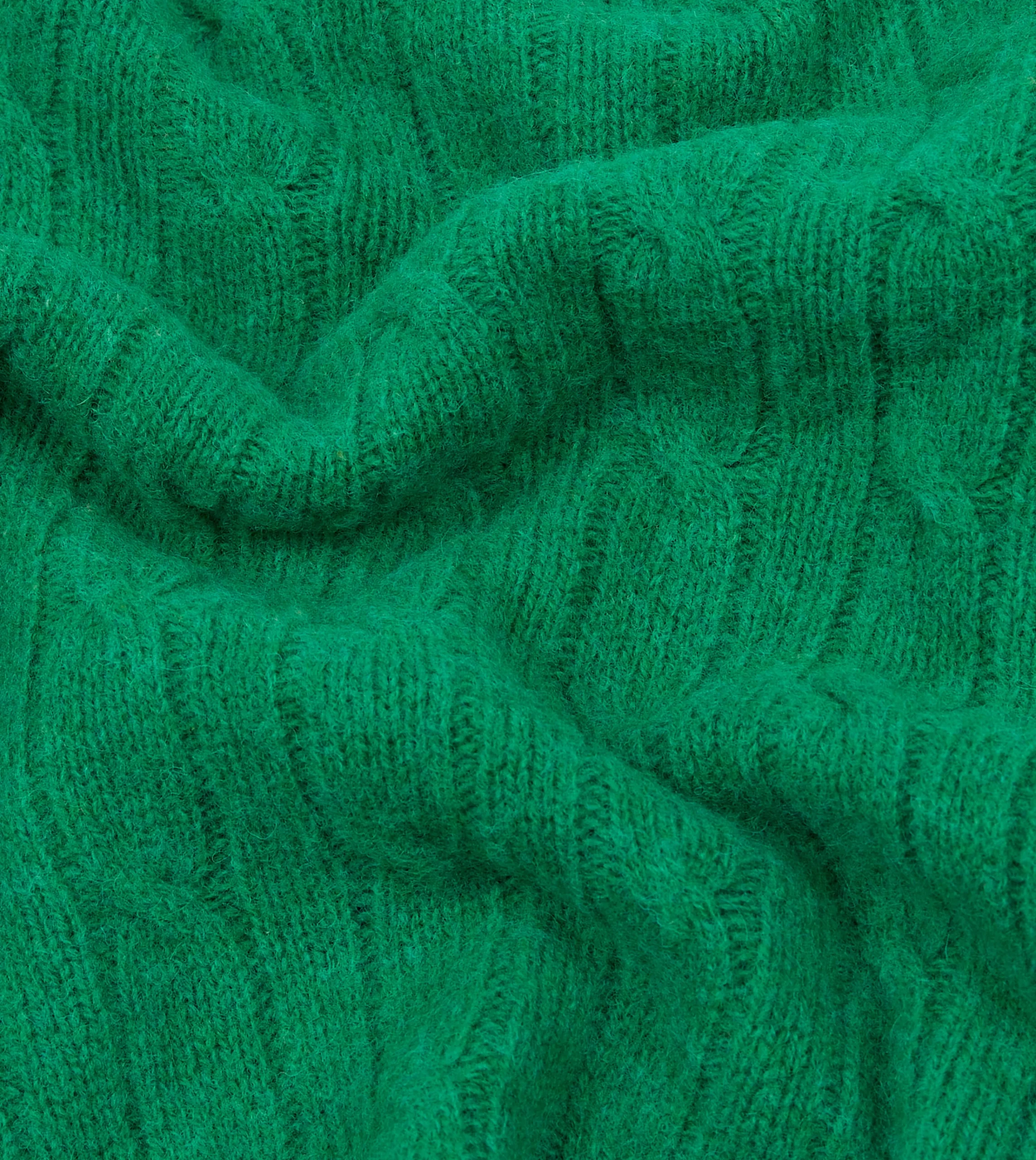 Drake’s Brushed Shetland Cable Knit Crew Neck Jumper