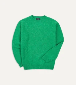 Drake’s Brushed Shetland Crew Neck Jumper