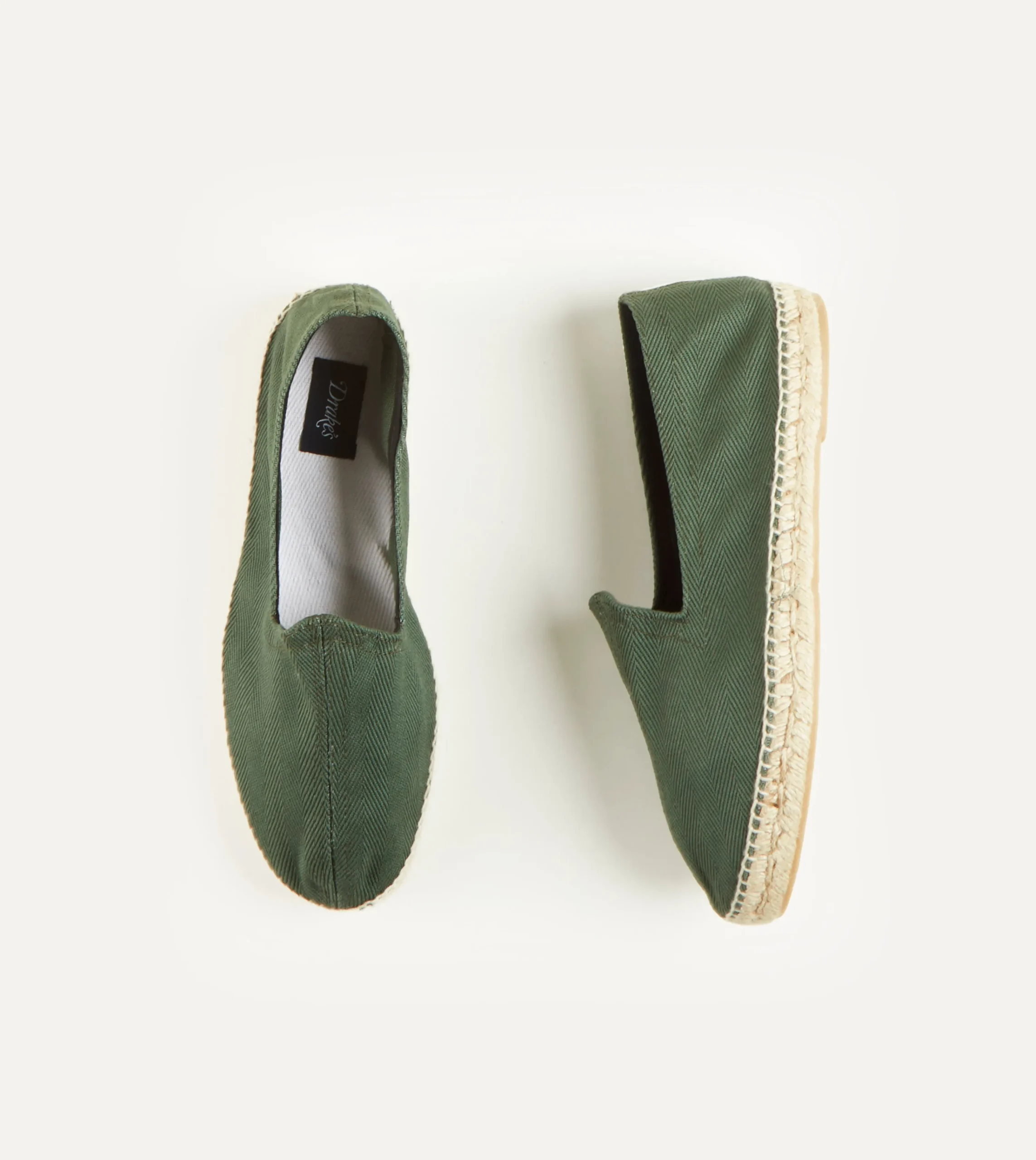 Drake’s Herringbone Cotton Espadrilles