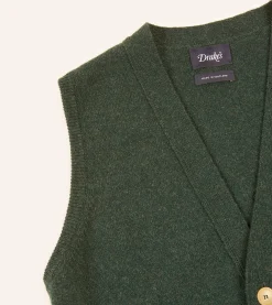 Drake’s Lambswool Sleeveless Cardigan