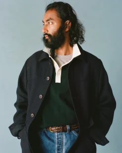 Drake’s Merino Wool Knitted Rugby Shirt