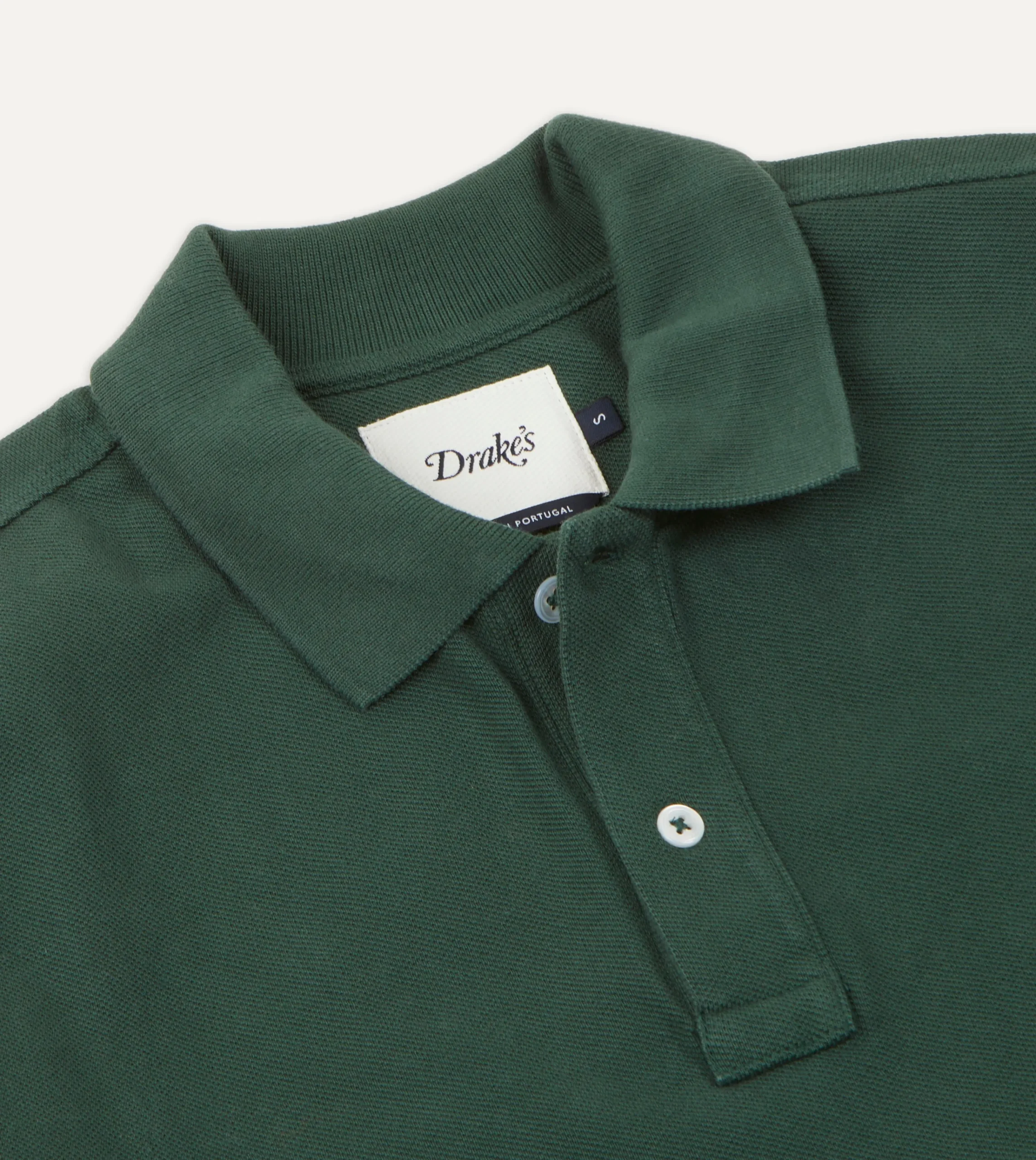Drake’s Pique Cotton Long-Sleeve Polo Shirt