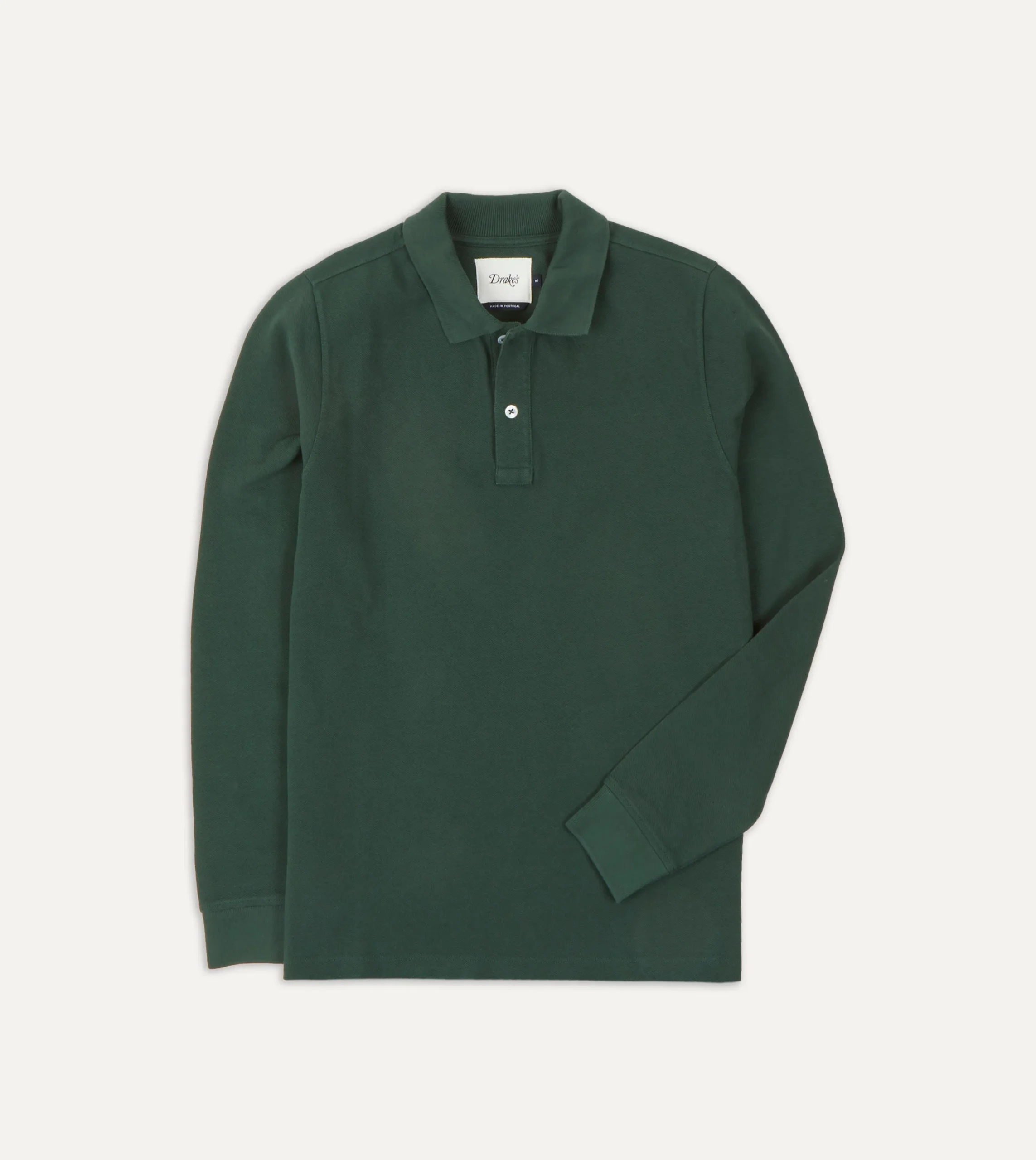 Drake’s Pique Cotton Long-Sleeve Polo Shirt
