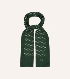 Drake’s Polka Dot Wool Scarf
