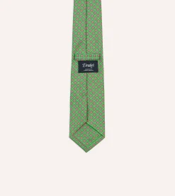 Drake’s Square Medallion Self-Tipped Silk Tie