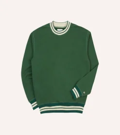 Drake’s Striped Rib Cotton Jersey Sweatshirt
