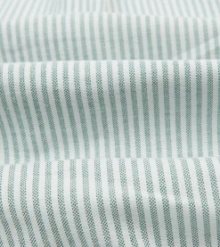 Drake’s Green Ticking Stripe Cotton Oxford Cloth Pocket Button-Down Shirt