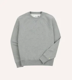 Drake’s Grey Brushed Cotton Jersey Sweatshirt